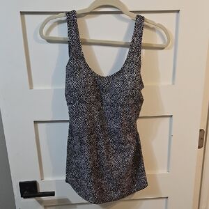 Women's Black and White One Piece Swimsuit